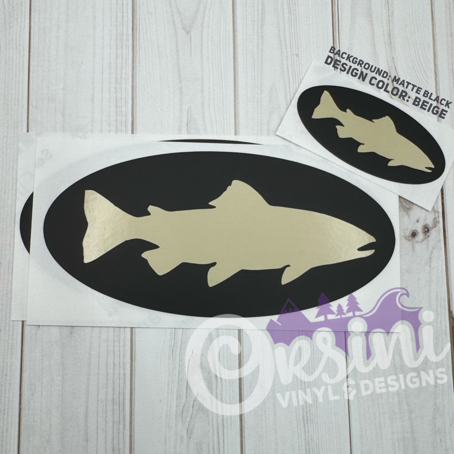 Trout Emblem Overlay Decal Set