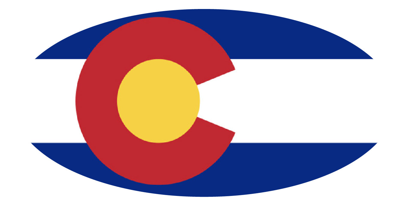 * Colorado State Flag (Printed Vinyl) Emblem Overlay Decal Set
