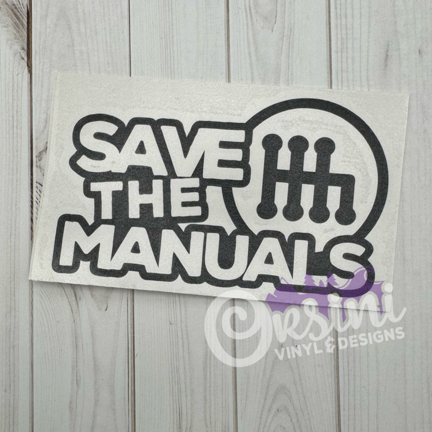 * Save the Manuals Decals (x2) (available as 5-speed or 6-speed)