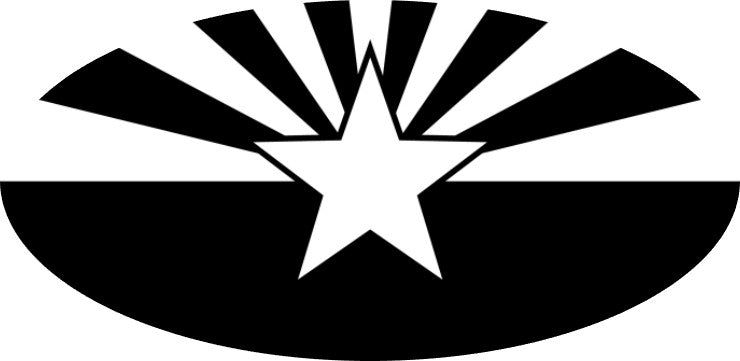 Arizona State Flag (Printed Vinyl) Emblem Overlay Decal Set