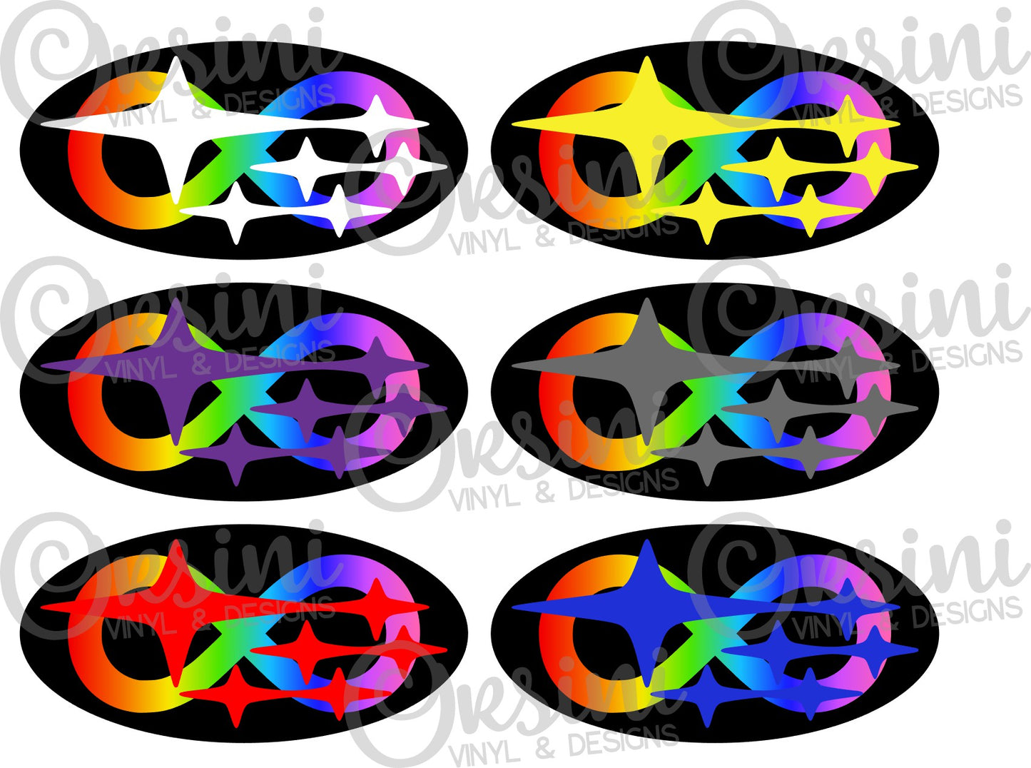Autism Awareness (Printed Vinyl) Emblem Overlay Decal Set