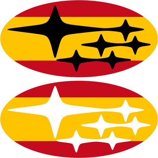 Spain Flag (without Coat of Arms) Emblem Overlay Decal Set