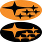 Subaru Stars (Current Logo) Emblem Overlay Decal Set **DOZENS of Color Combos Available**
