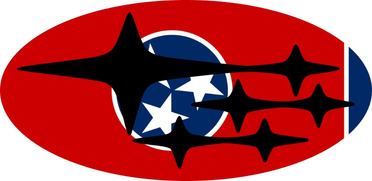 * Tennessee State Flag (Printed Vinyl) Emblem Overlay Decal Set