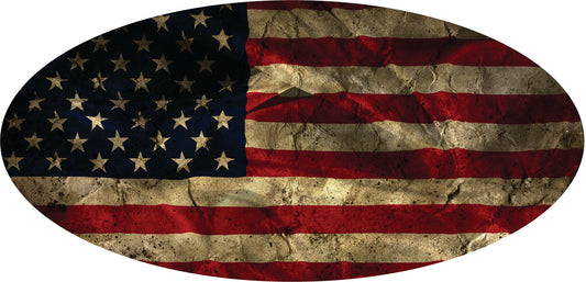 US Flag - Grunge Style Emblem Overlay Decal Set