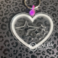 Heart with Subaru Stars - Clear Acrylic Keychain
