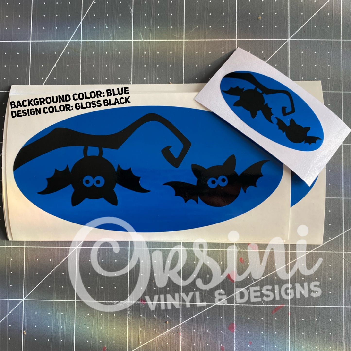 * Hanging Bats Emblem Overlay Decal Set