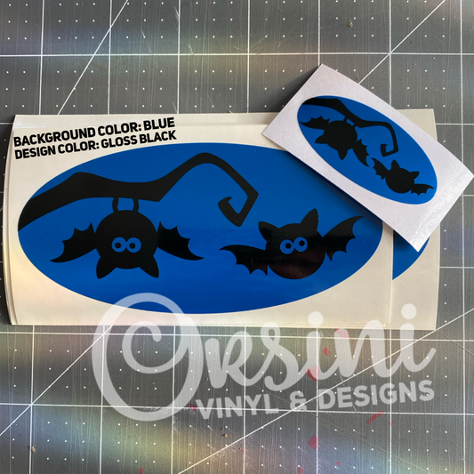 Hanging Bats Emblem Overlay Decal Set