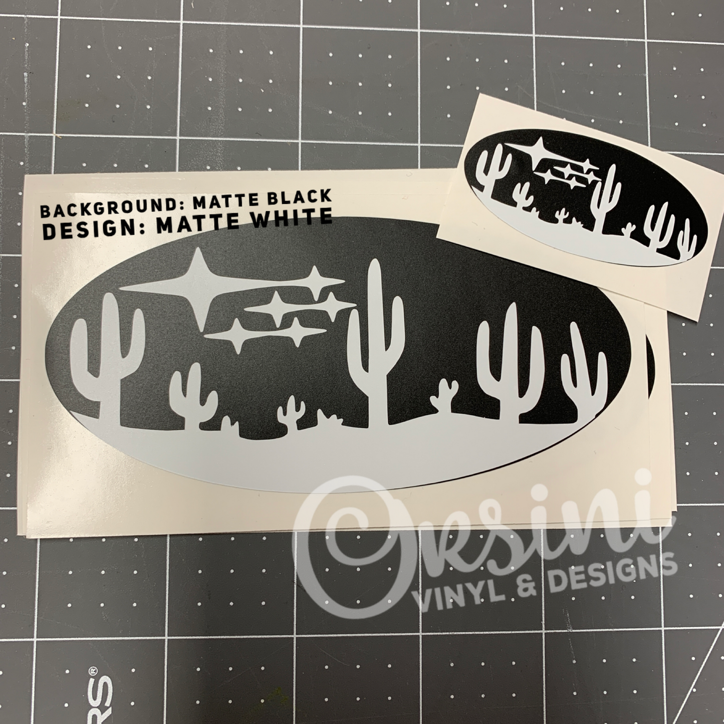 * Cactus / Saguaro Emblem Overlay Decal Set