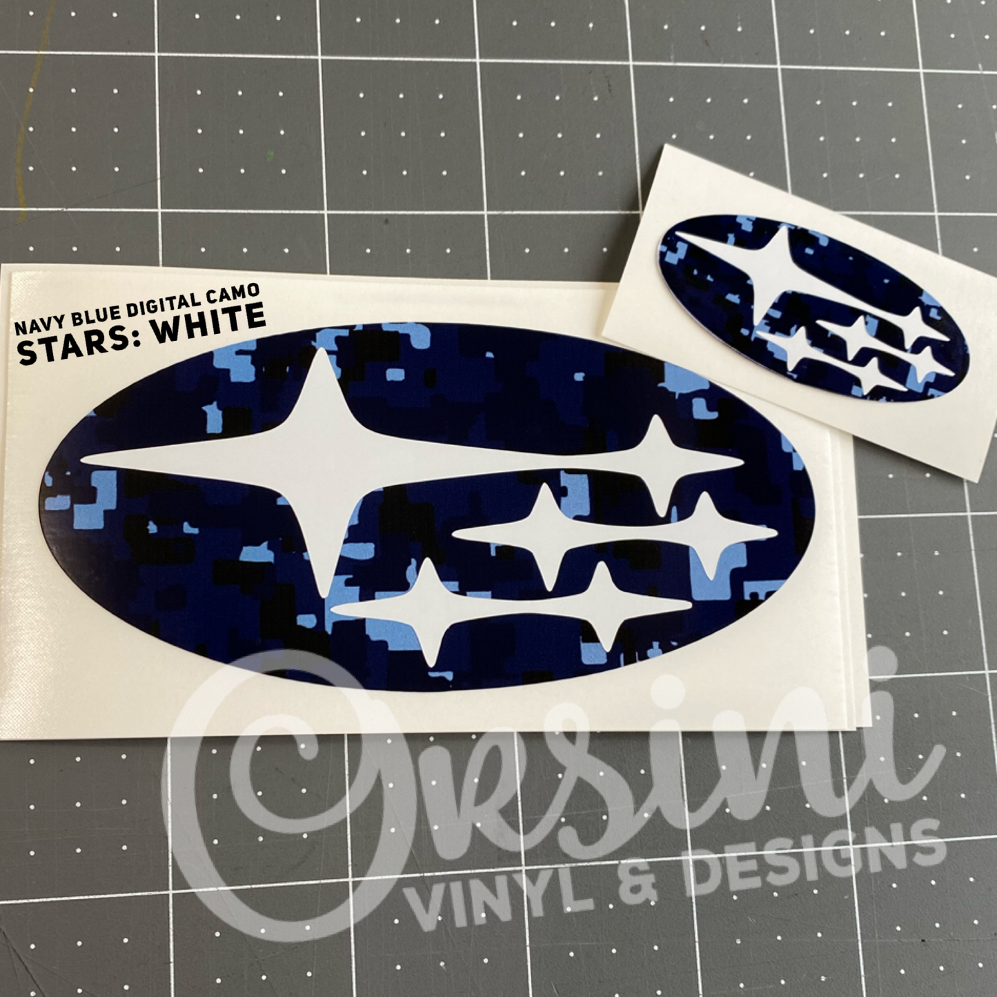 * Digital Camo (Printed Vinyl) Emblem Overlay Decal Set