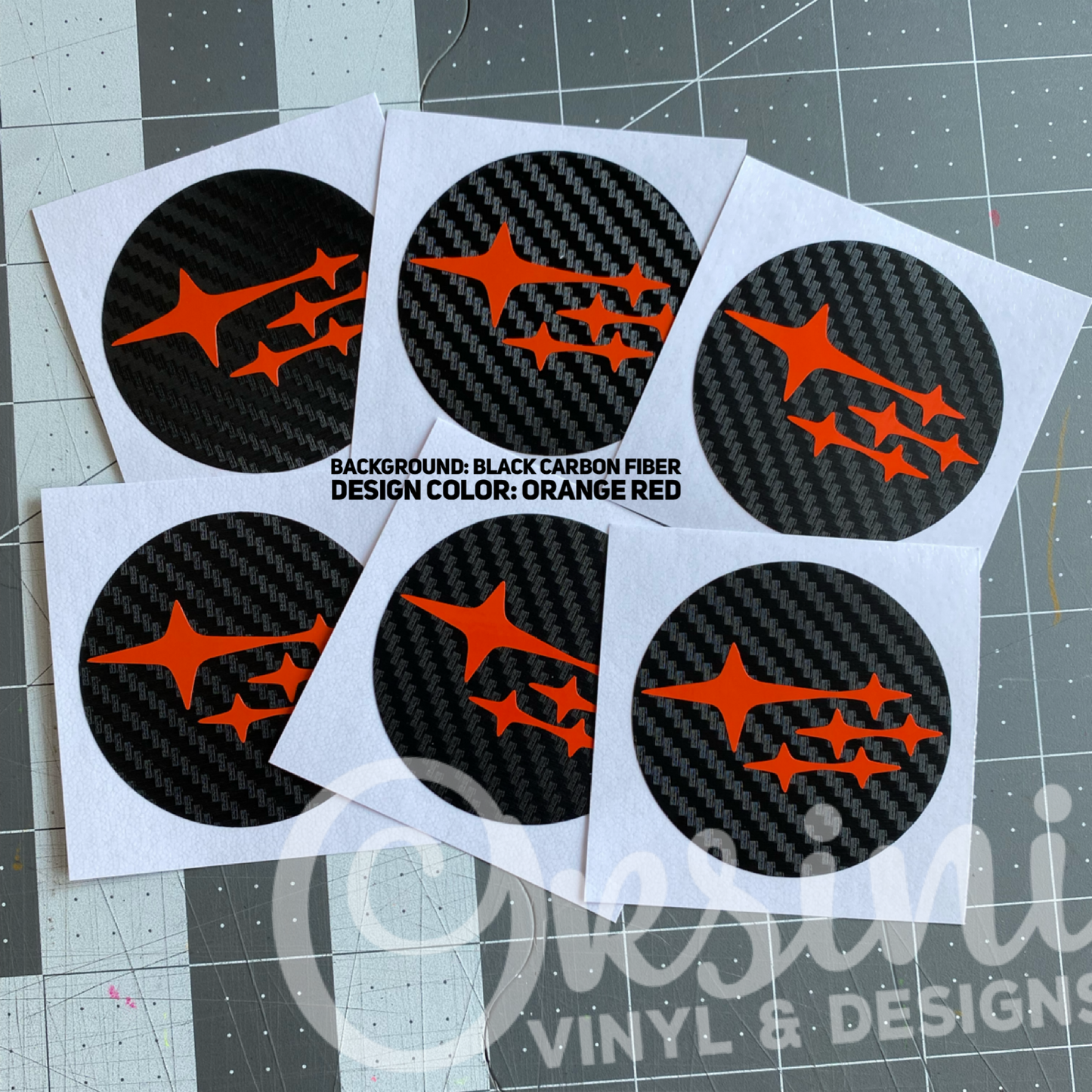 * Wheel Centercap Overlay Decal Set - Stars