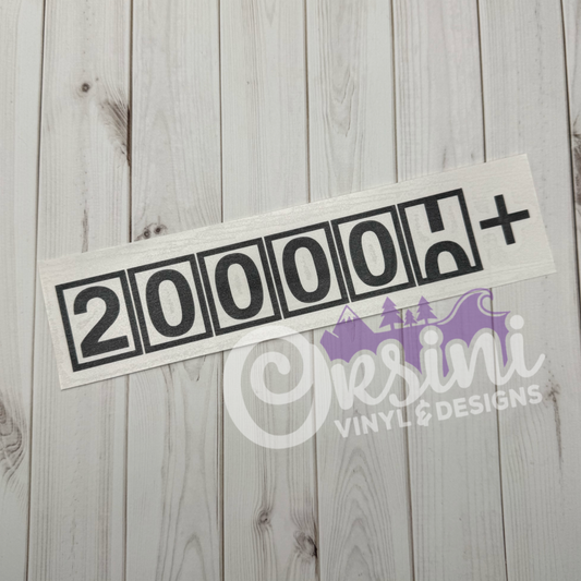 200k+ Odometer Decals (x2)