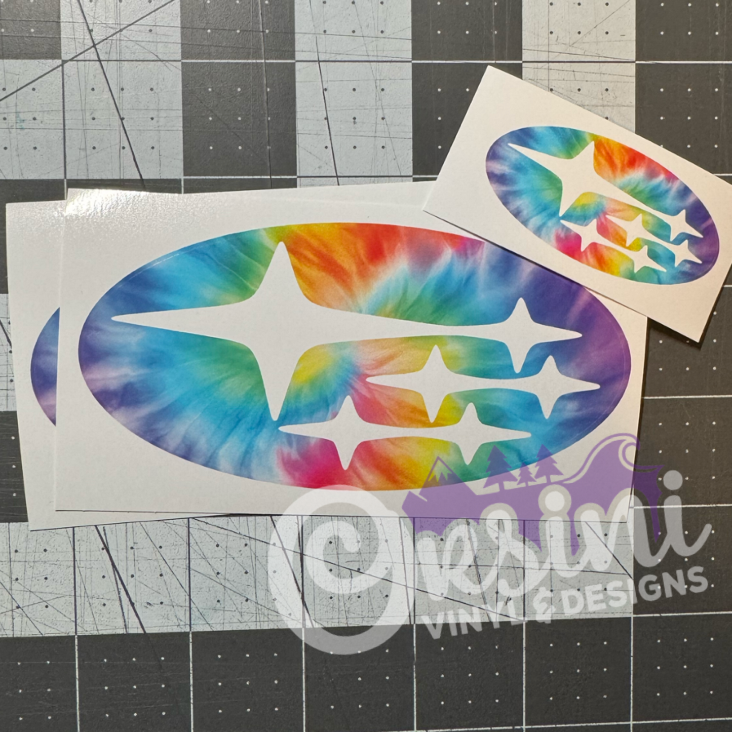 Tie-Dye (Printed Vinyl) Emblem Overlay Decal Set
