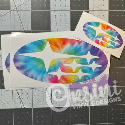 Tie-Dye (Printed Vinyl) Emblem Overlay Decal Set