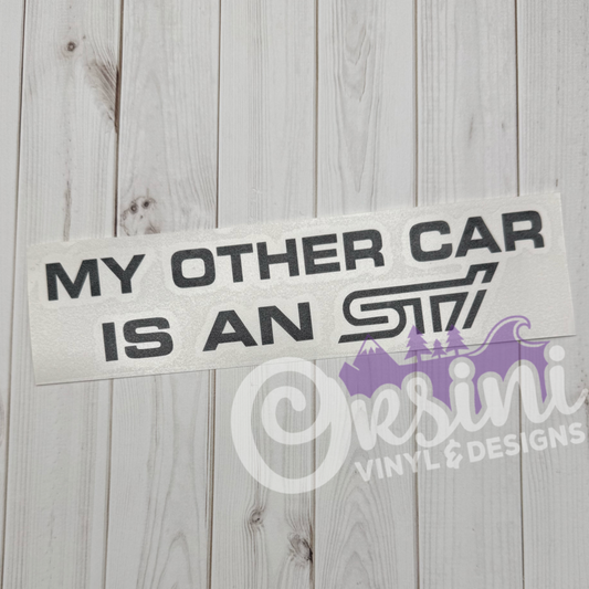 * My Other Car Is An STi Decals (x2)