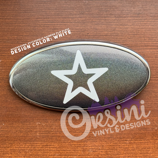 Star Outline (5-pointed) Emblem Overlay Decal Set