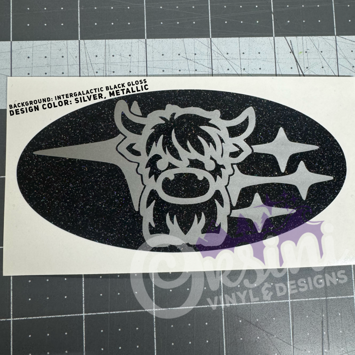 * Highland Cow Emblem Overlay Decal Set