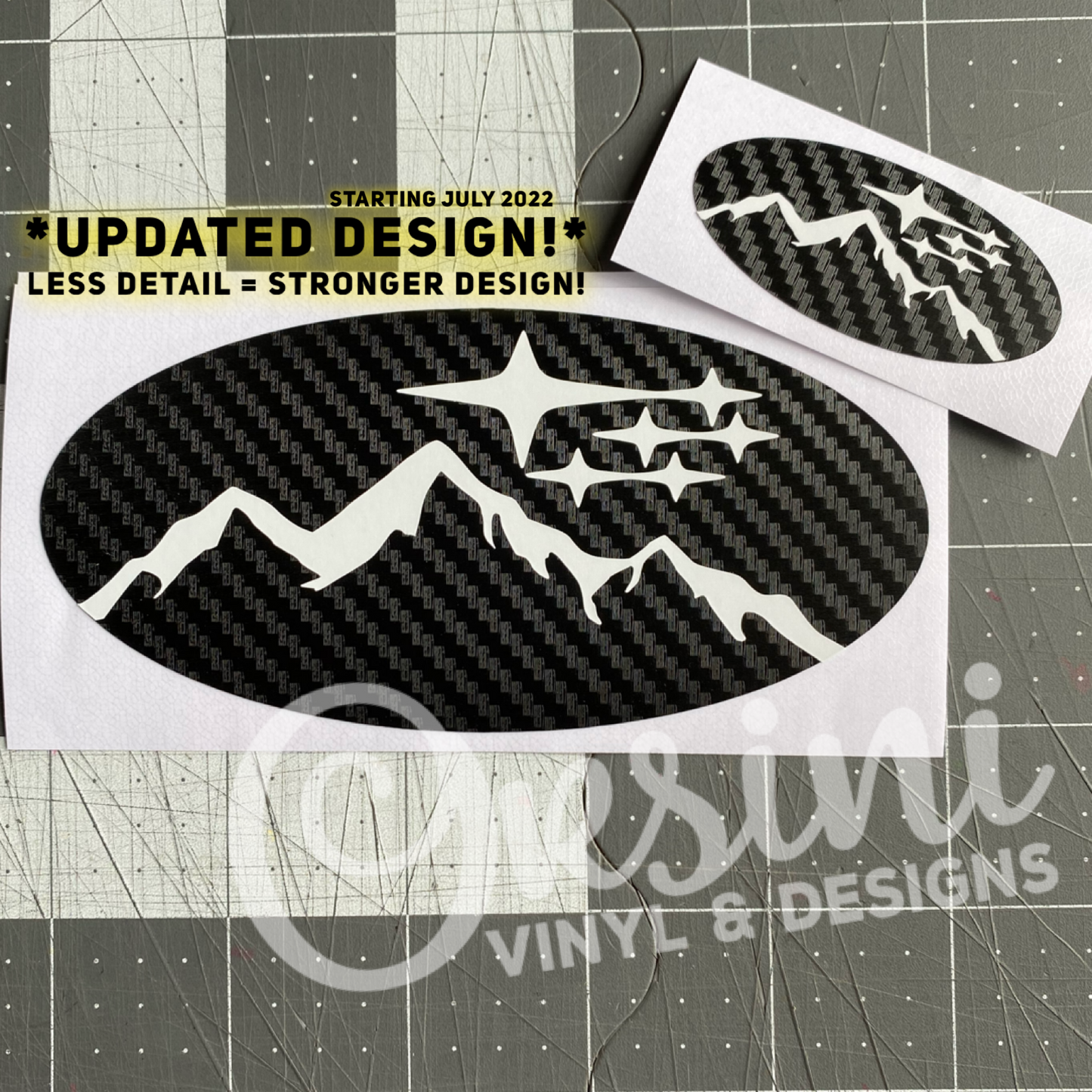 * Mountain Outline #2 Emblem Overlay Decal Set