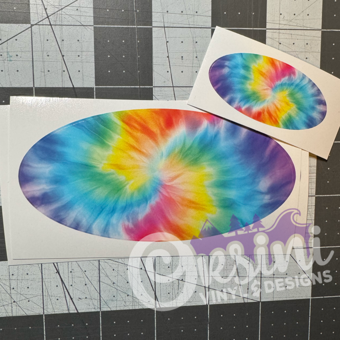 Tie-Dye (Printed Vinyl) Emblem Overlay Decal Set
