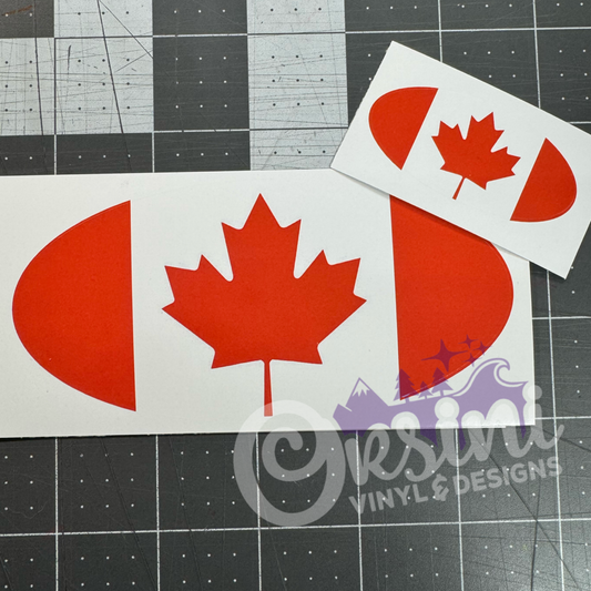 * Canada Flag (Printed Vinyl) Emblem Overlay Decal Set