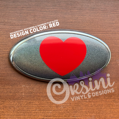 Heart Solid Emblem Overlay Decal Set