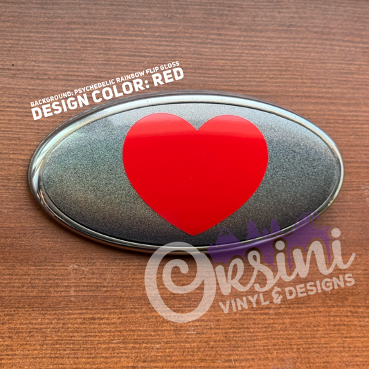 Heart Solid Emblem Overlay Decal Set