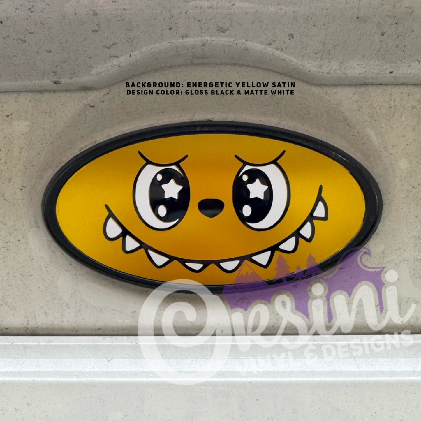 Monster Face (with Star Eyes) Emblem Overlay Decal Set