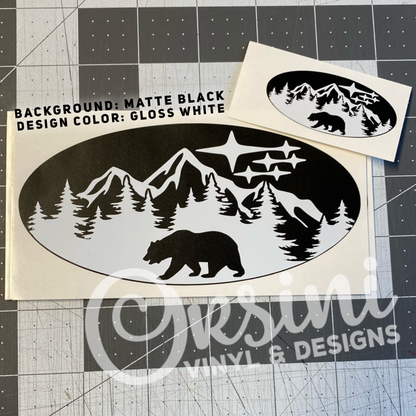 *Bear in Mountains & Trees Emblem Overlay Set