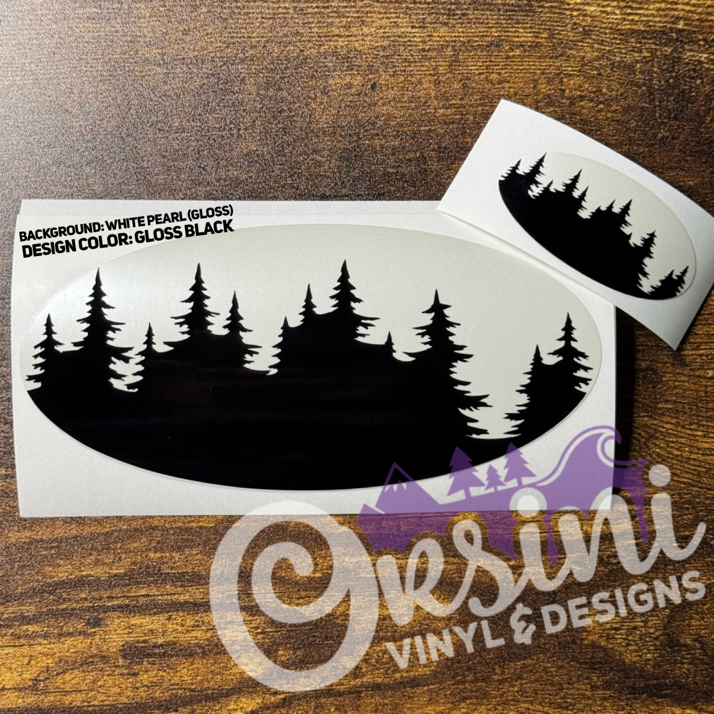 Trees Emblem Overlay Decal Set