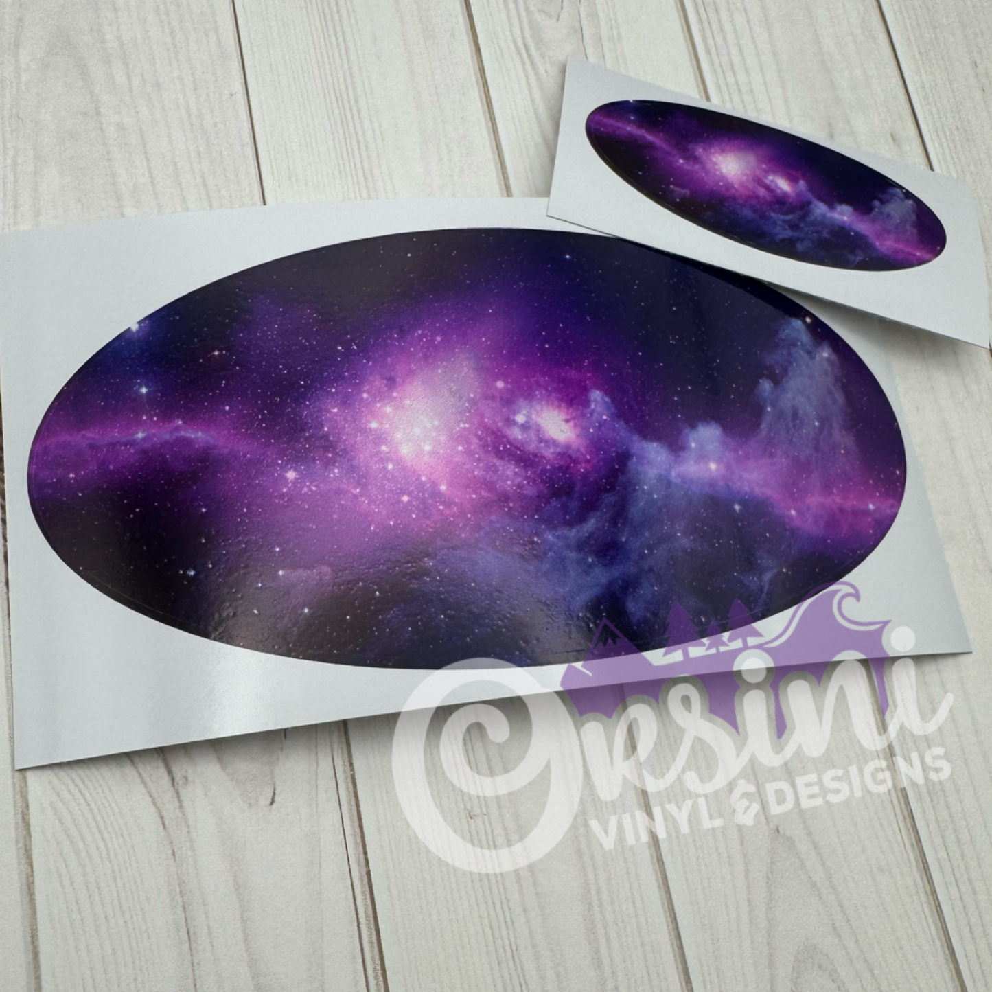 * Purple Galaxy (Printed Vinyl) Emblem Overlay Decal Set