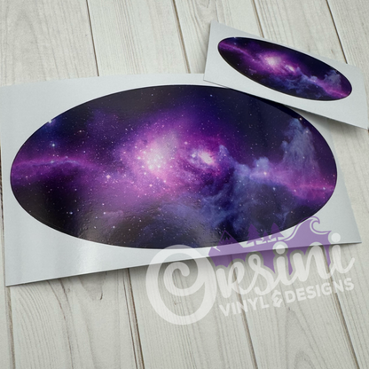 * Purple Galaxy (Printed Vinyl) Emblem Overlay Decal Set