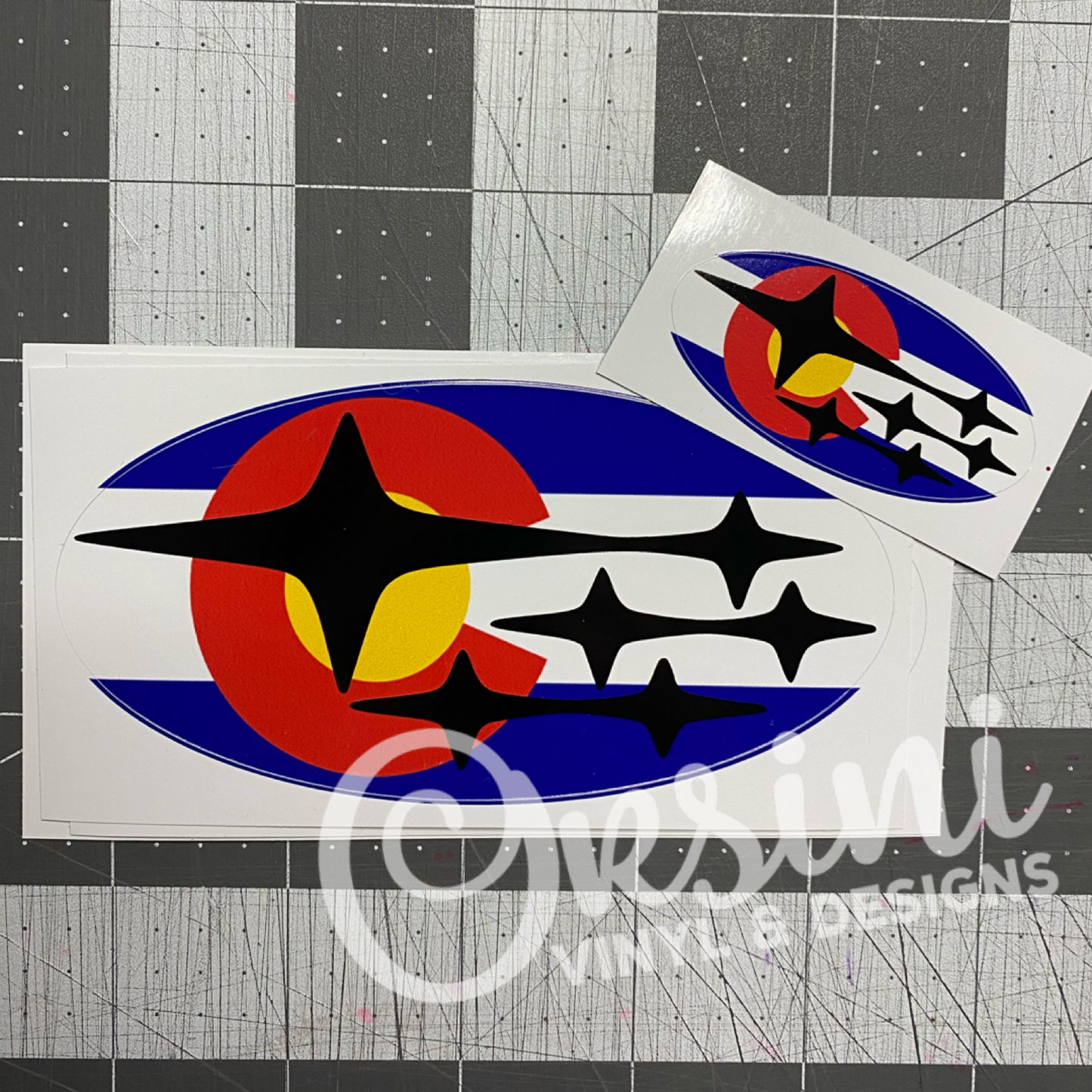 *Colorado State Flag (Printed Vinyl) Emblem Overlay Set