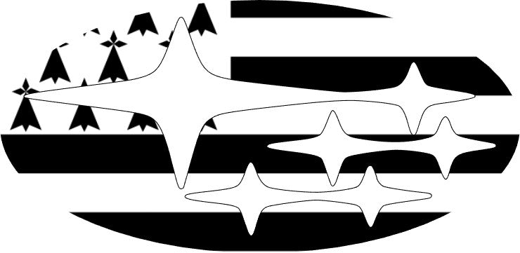 Flag of Brittany Emblem Overlay Decal Set