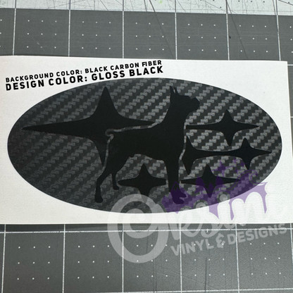 * YOUR DOG in Stars - Pick your breed! Emblem Overlay Decal Set