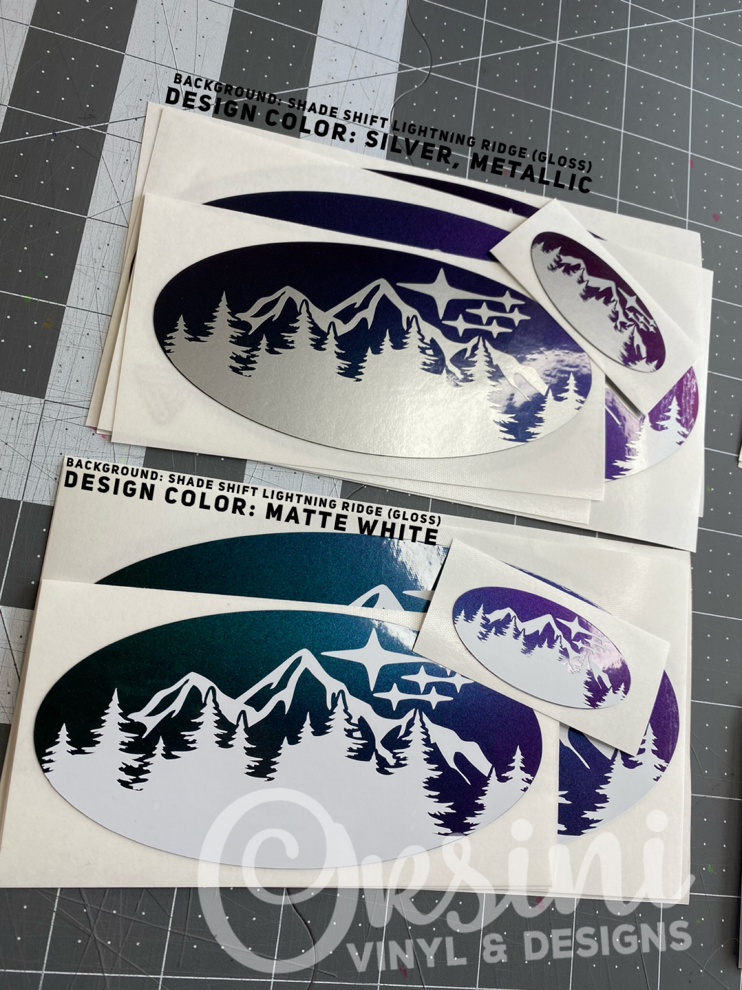 *Mountain Outline & Trees Emblem Overlay Set