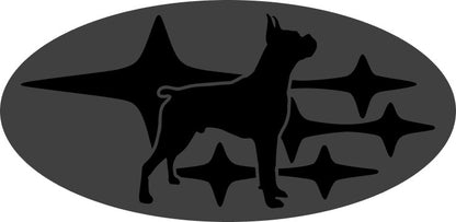 * YOUR DOG in Stars - Pick your breed! Emblem Overlay Decal Set