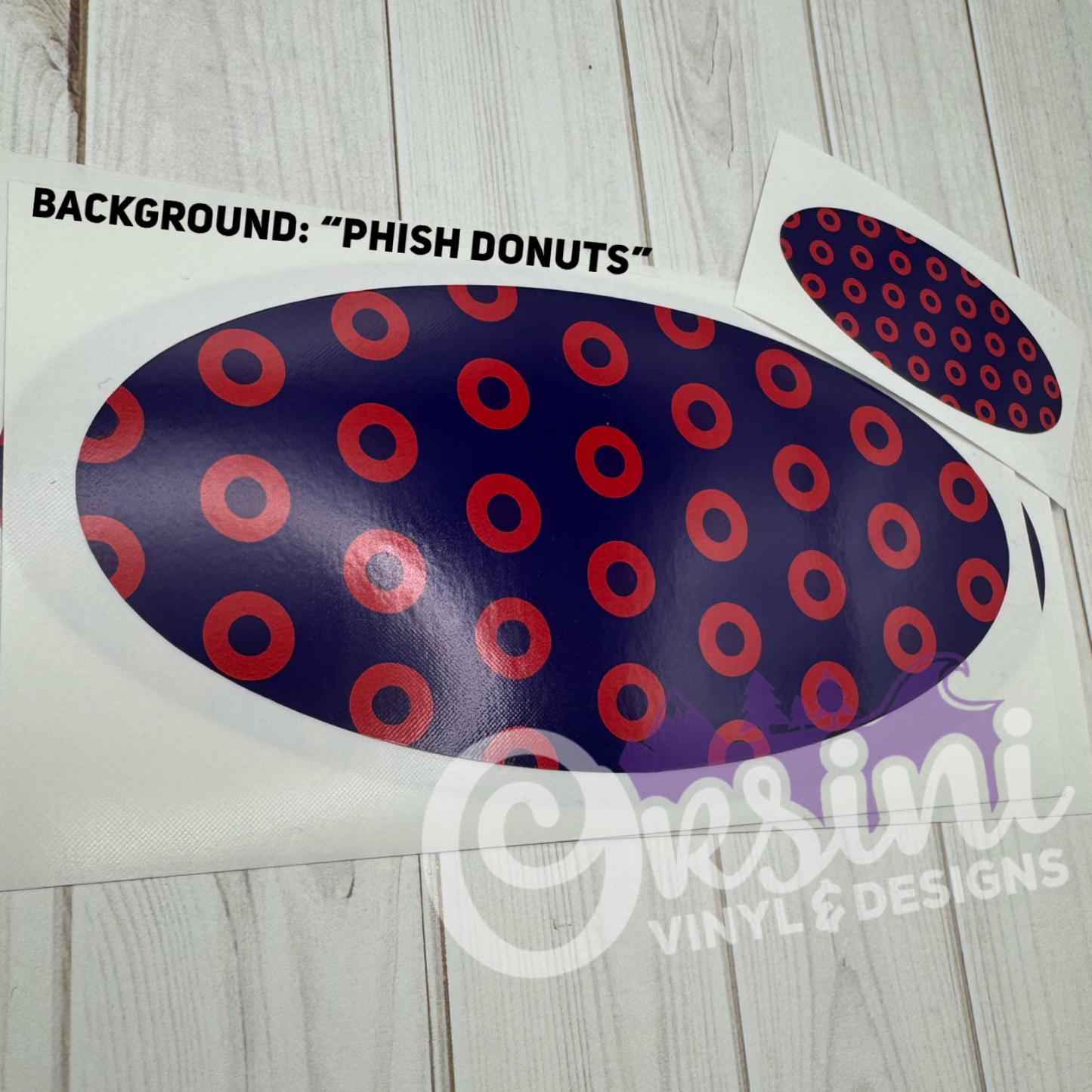 * Phish Donut (Printed Vinyl) Emblem Overlay Decal Set