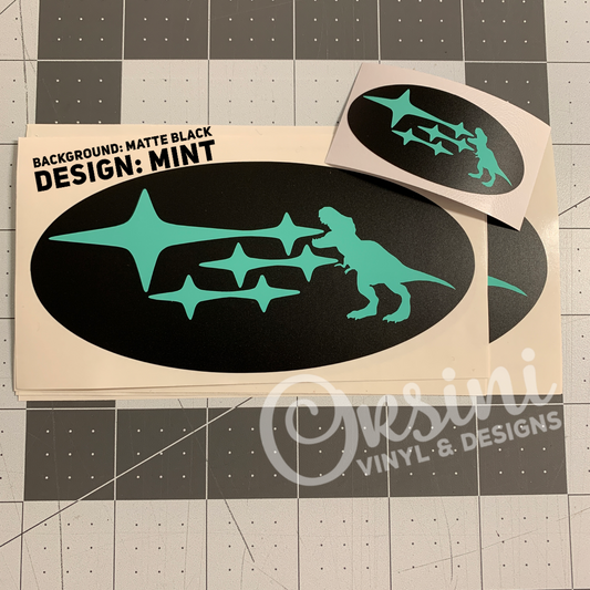 * T-Rex / Dinosaur Emblem Overlay Decal Set