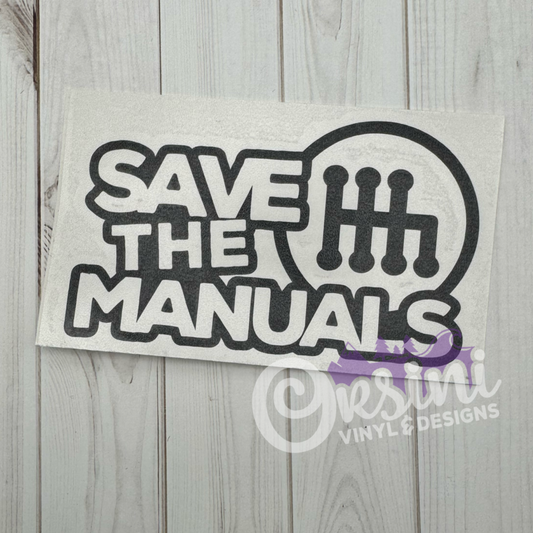 * Save the Manuals Decals (x2) (available as 5-speed or 6-speed)