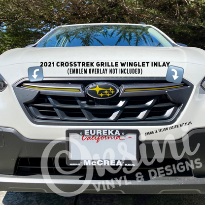 * 2021 -2023 Crosstrek Grille Winglet INLAYS