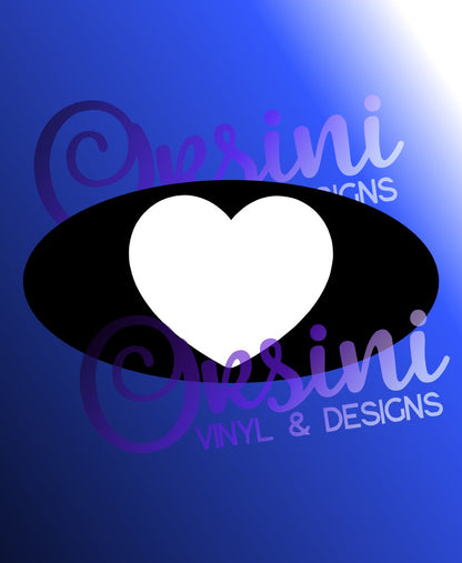 Heart Solid Emblem Overlay Decal Set