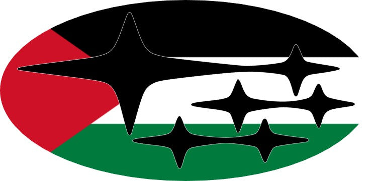 Flag of Palestine Emblem Overlay Decal Set