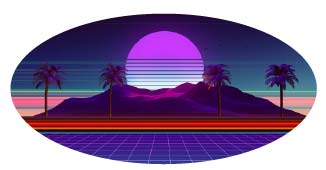 * Retrowave (Printed Vinyl) Emblem Overlay Decal Set