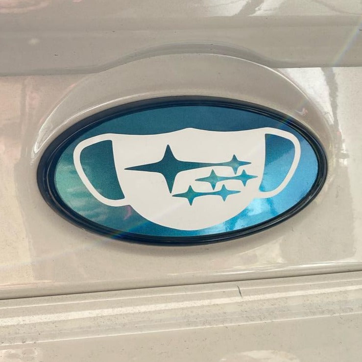 Subaru Mask Emblem Overlay Decal Set