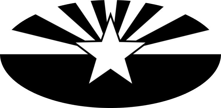 Arizona State Flag Emblem Overlay Decal Set