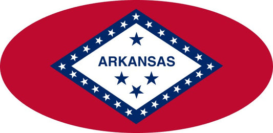 Arkansas State Flag Emblem Overlay Decal Set