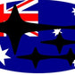 Australia Flag Emblem Overlay Decal Set
