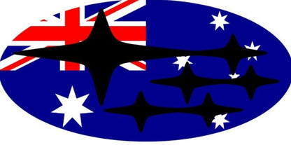 * Australia Flag (Printed Vinyl) Emblem Overlay Decal Set