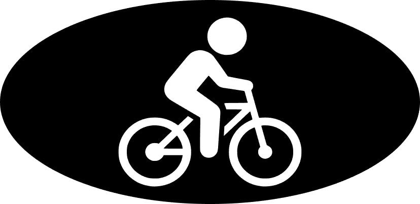 Bicycle Rider Emblem Overlay Decal Set
