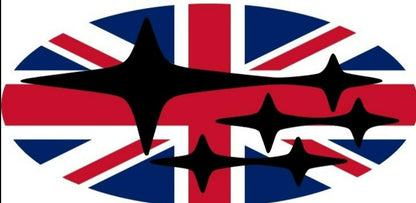 * British / UK Flag (Printed Vinyl) Emblem Overlay Decal Set